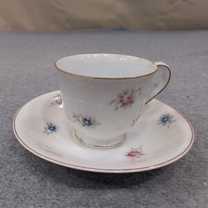Hand Painted Gold China‎ Made in Occupied Japan Teacup Saucer Floral Gilded Rim